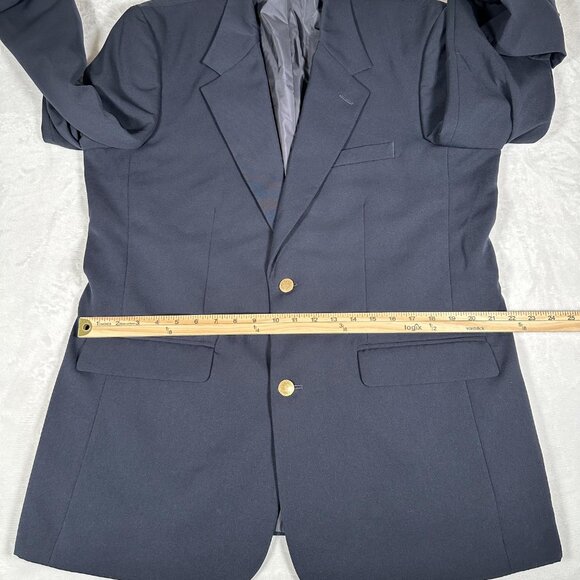 Vintage L.L. Bean Blazer Men Size 42T Blue Golden Buttons 2-Button Sport Coat EU - Picture 5 of 13